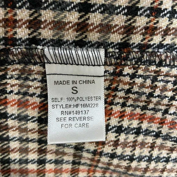 Altar’d State plaid tweed hooded vest size small academia cozy casual - Picture 6 of 7